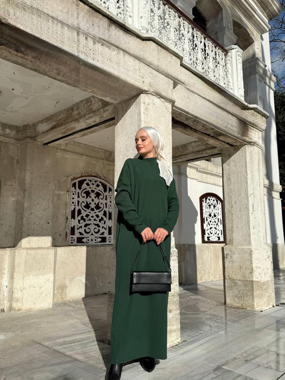 TRİKO ELBİSE — BENETTON YEŞİL